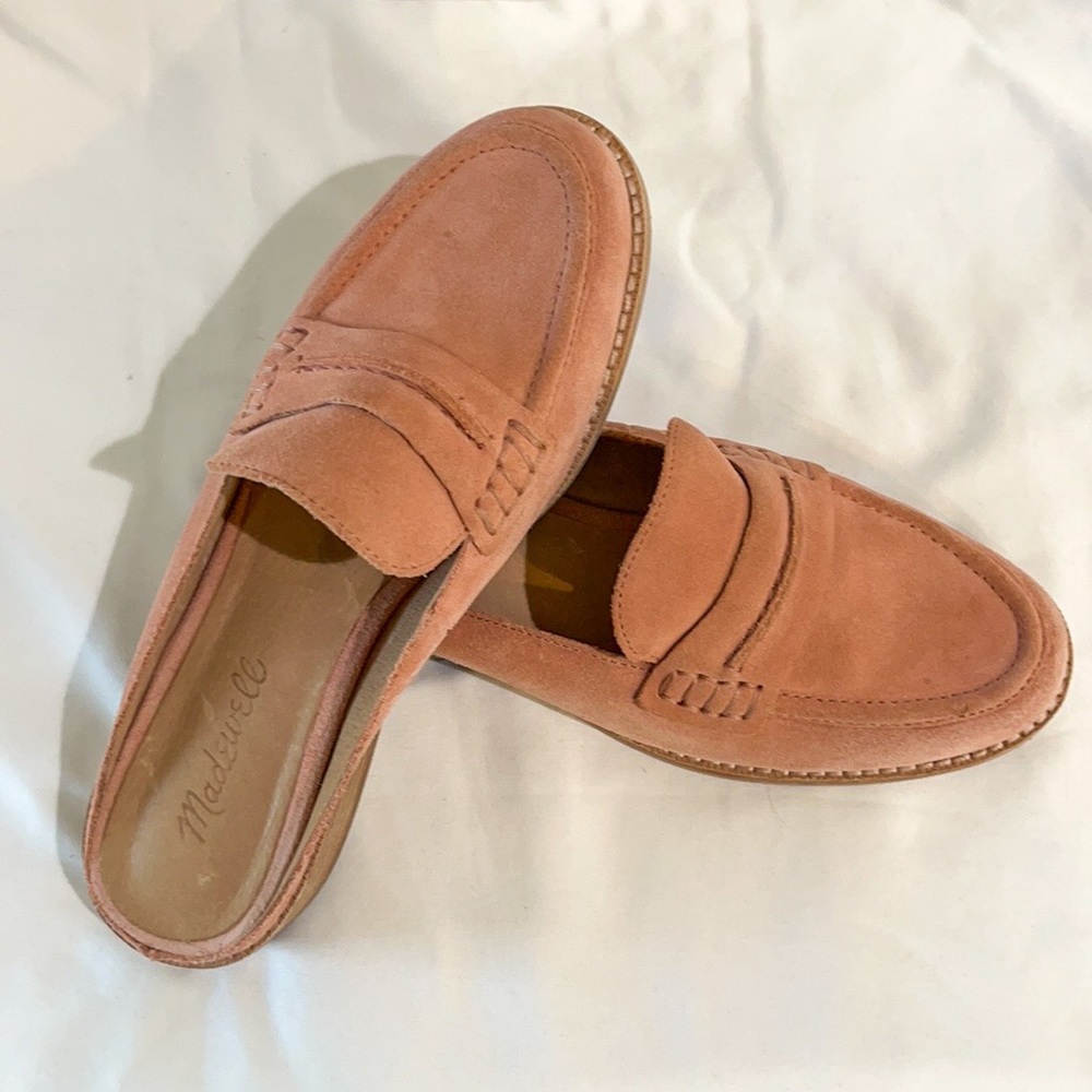 Mule Slides size 6.5 Pink Suede